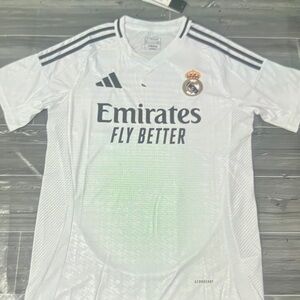 Adidas White and Black Real Madrid Jersey